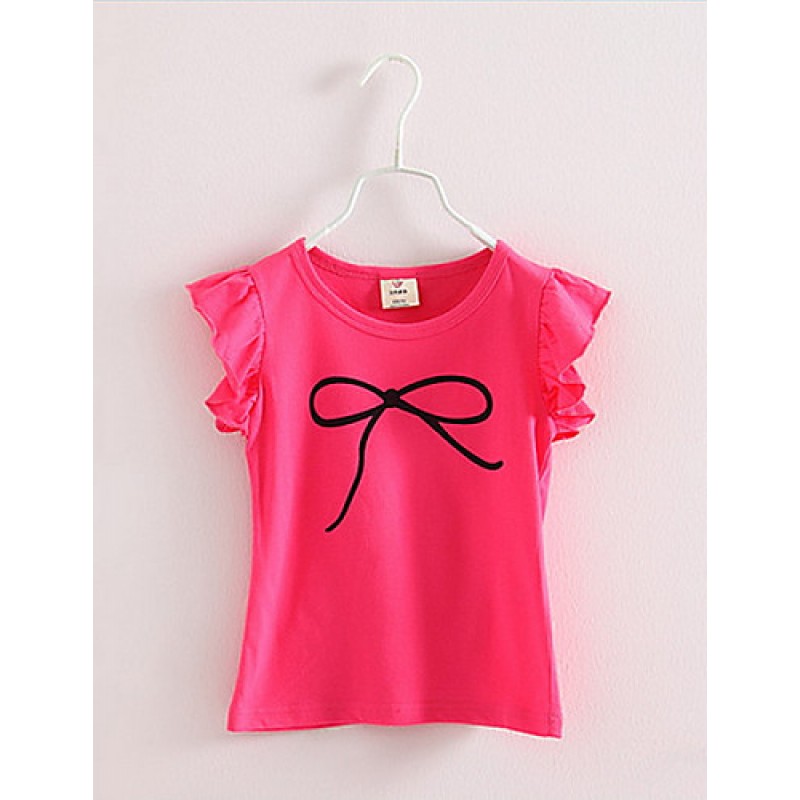 BK 3-6 Y Girl's Ruffle Cotton Summer Tee  