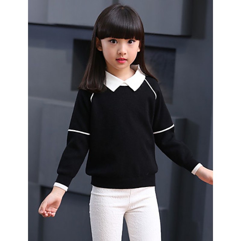 Girl Casual/Daily Solid Hoodie & Sweatshirt,Cotton Fall / Winter Long Sleeve Regular  