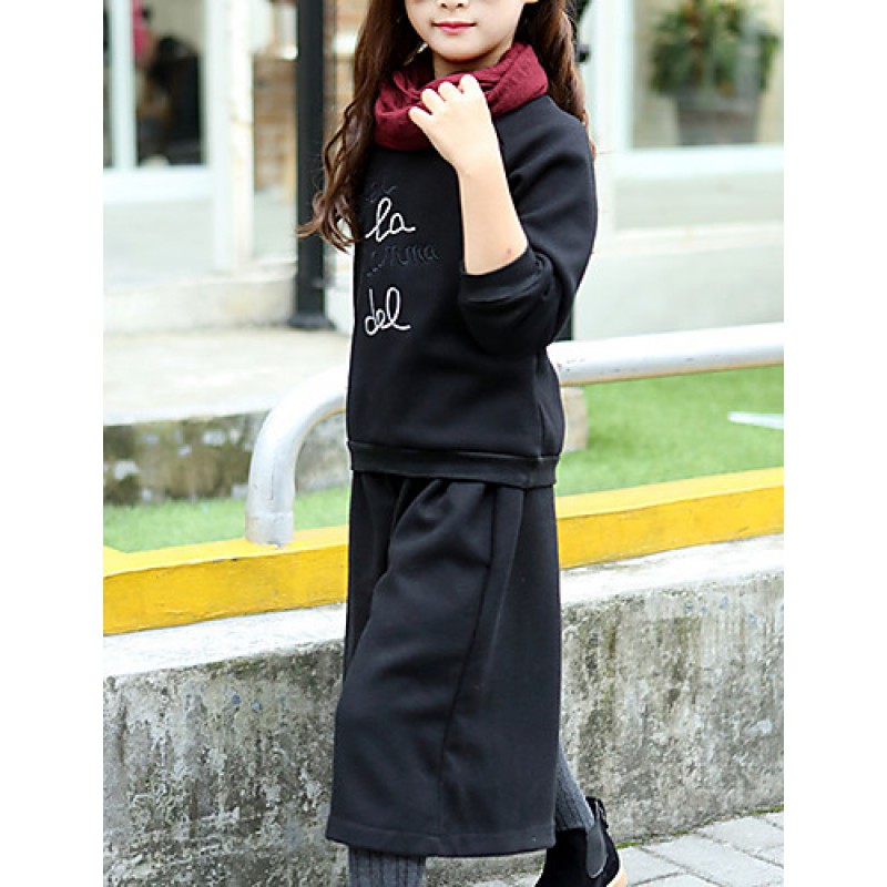 Girl Casual/Daily Solid Hoodie & Sweatshirt,Cotton Fall / Winter Long Sleeve Regular  