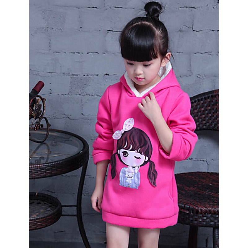 Girl's Casual/Daily Print Hoodie & S...