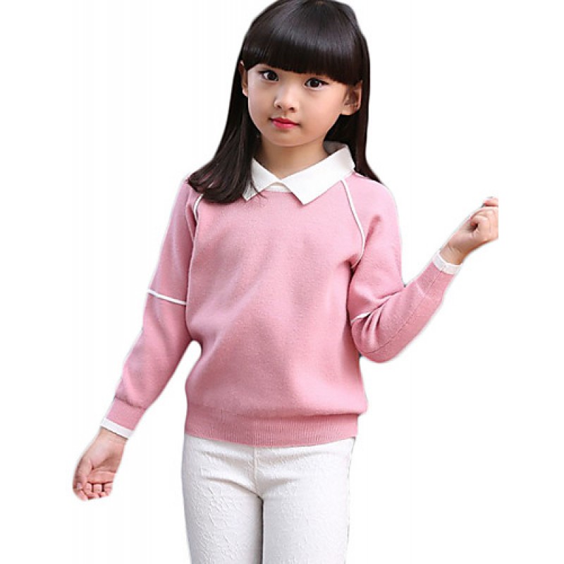 Girl Casual/Daily Solid Hoodie & Sweatshirt,Cotton Fall / Winter Long Sleeve Regular  