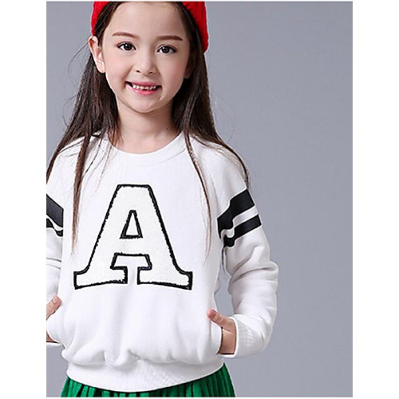 Girl Casual/Daily Solid Hoodie & Sweatshirt,Cotton Winter Fall  