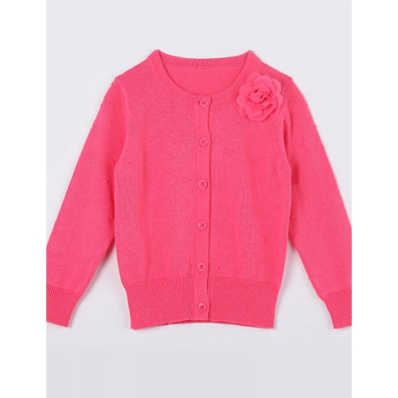 Girl's Casual/Daily Solid Sweater & CardiganCotton Red  