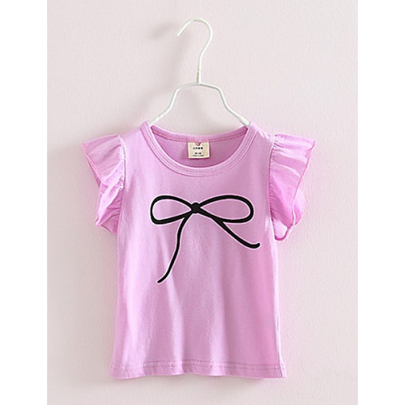 BK 3-6 Y Girl's Ruffle Cotton Summer Tee  