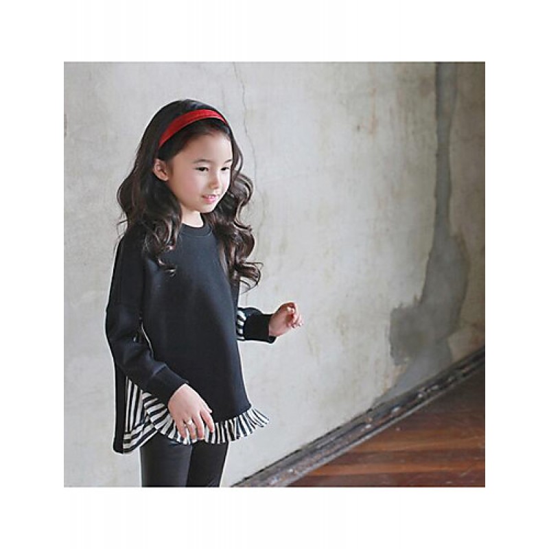 Girl's Casual/Daily Solid Blouse / Hoodie & SweatshirtCotton Winter / Fall Black / Red  