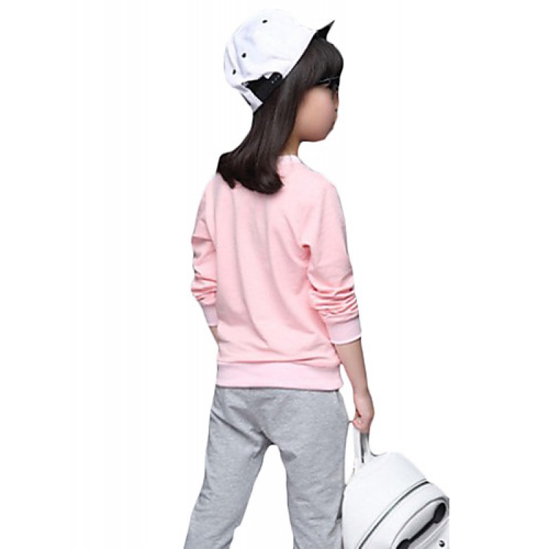 Girl's Casual/Daily Print Suit & BlazerCotton / Spandex Spring / Fall Pink  