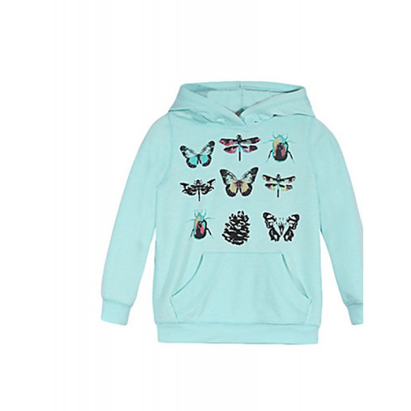 Girl's Hoodie & Sweatshirt,Cotton Winter Blue  