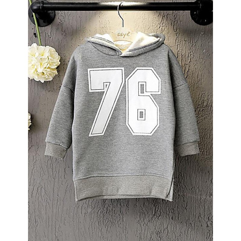 Girl's Casual/Daily Solid Hoodie & SweatshirtCotton Winter / Fall Gray  