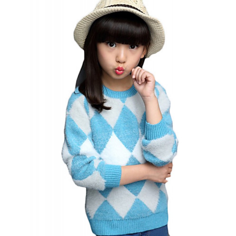 Girl's Casual/Daily Solid Sweater & CardiganPolyester Spring / Fall Blue / Pink / Red  