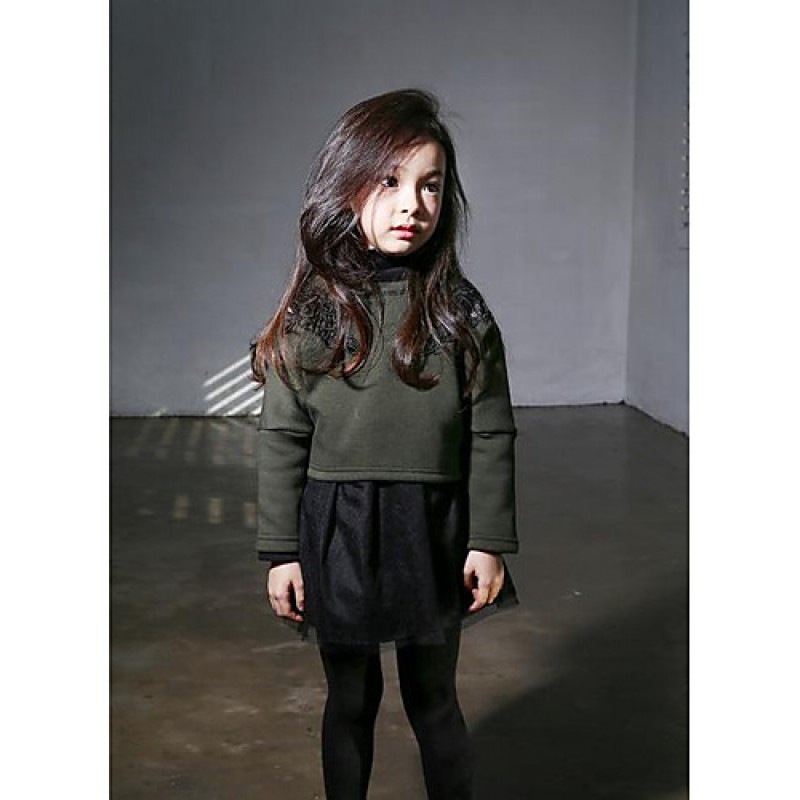 Girl's Casual/Daily Solid Hoodie & S...