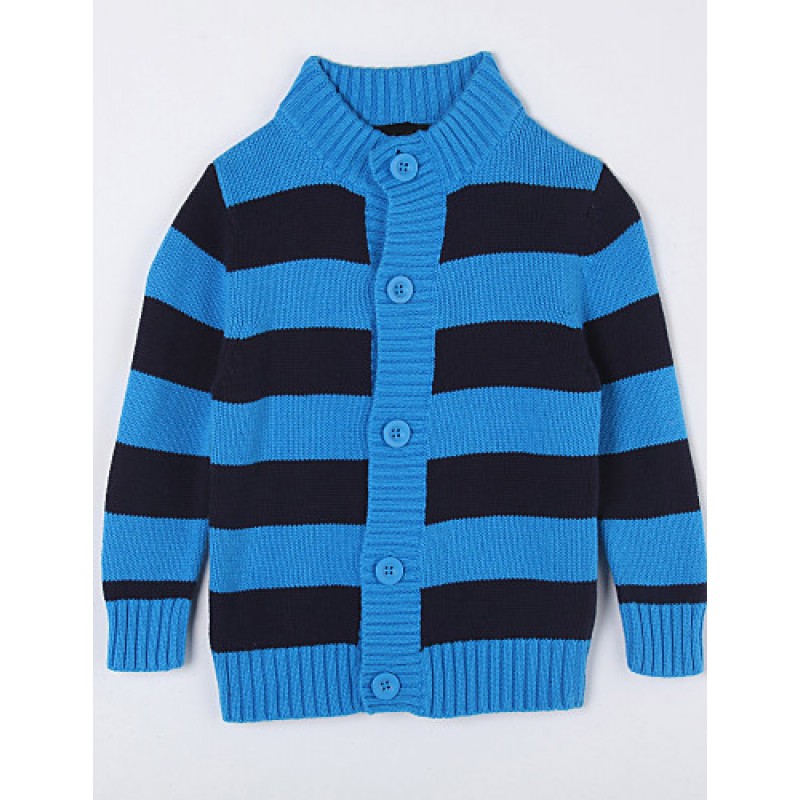 Casual/Daily Striped Sweater & Cardigan,Cotton Fall  