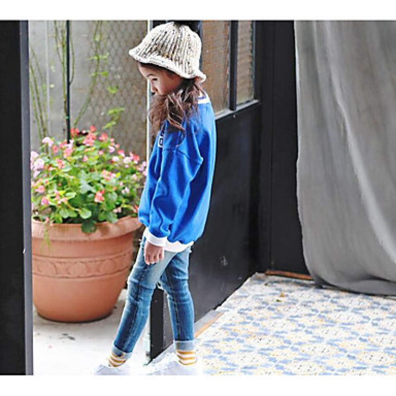 Girl's Casual/Daily Solid JeansCotton Winter / Fall Blue  